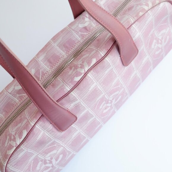 Authentic Preowned Chanel Pink Nylon New Travel Line Shoulder Bag - Picture 6 of 16